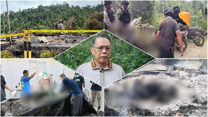 Puing-puing Pos Pengamanan PT Kristal Nabire ( tengah : Kasatgas Humas ODC 2026, Kombes Pol. Yusuf Sutejo, S.I.K)