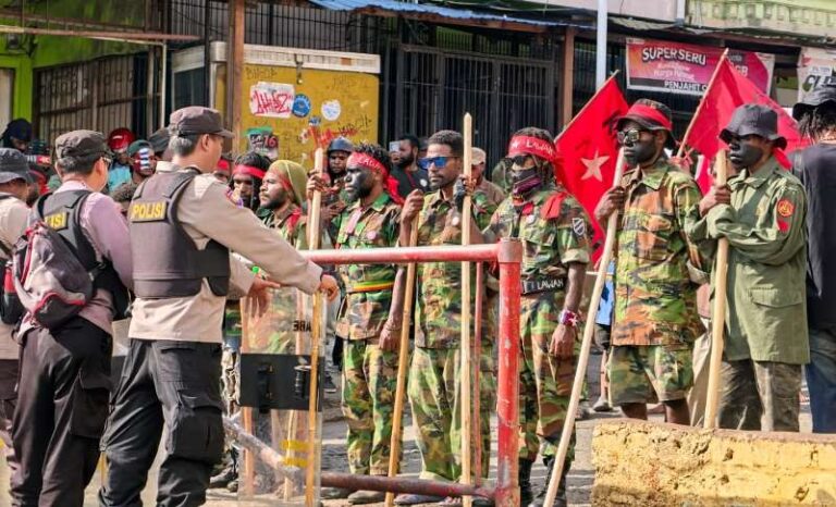 Pengamanan aksi demo KNPB di Kota Jayapura